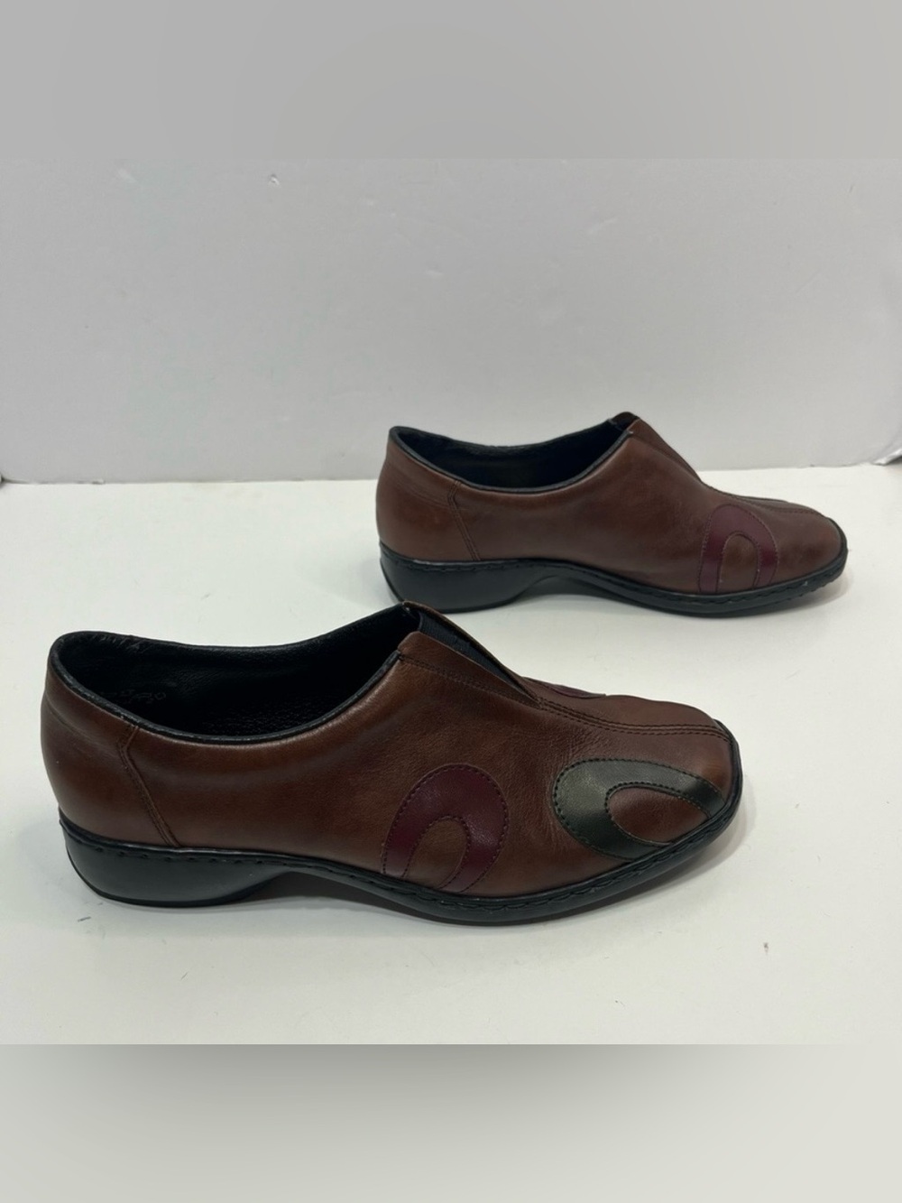 RIEKER Leather Slip on antistress shoe womens EU 38 OR US 7